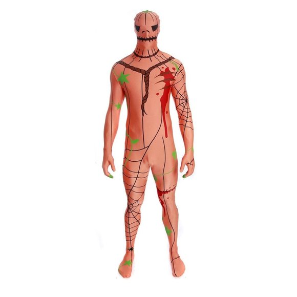 Morphsuits Men's Pumpkin Adult Halloween Costume NWT - Picture 1 of 2